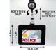 Tour de cou Prefecture de Police + enrouleur + porte-carte noir TOUR-DE-COU TDCECUPPTOUR-DE-COU