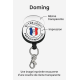 Porte-clés enrouleur personnalisable – avec logo doming Porte-clés personnalisés PCLENPERSSEULPorte-clés personnalisés