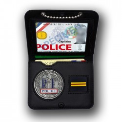 Porte-carte 2 volets chaînette – Médaille Police RF + Grade Porte-Carte Police Nationale PCA004PRFPorte-Carte Police Nationale